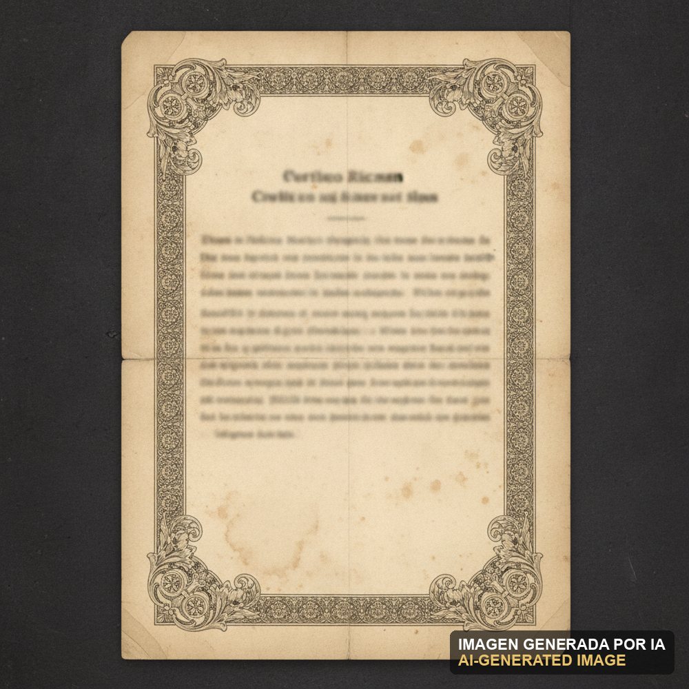 Documento de muestra generado por IA: certificado civil
