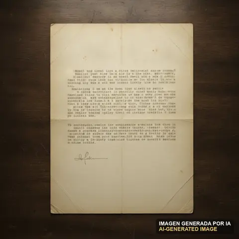 Documento de muestra generado por IA: carta mecanografiada