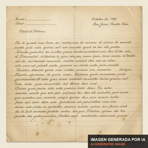 Documento de muestra generado por IA: carta personal