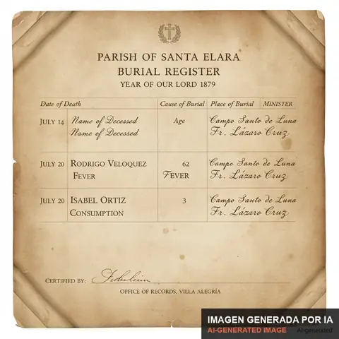 Documento de muestra generado por IA: certificado de defunción